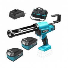 Dedra Set Pistol pentru tub silicon capacitate 300 ml SAS+ALL cu 2 acumulatori Li-Ion 18V 4.0Ah incarcator 60W si geanta